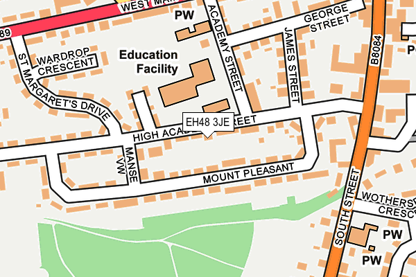 EH48 3JE map - OS OpenMap – Local (Ordnance Survey)