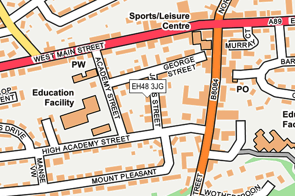 EH48 3JG map - OS OpenMap – Local (Ordnance Survey)