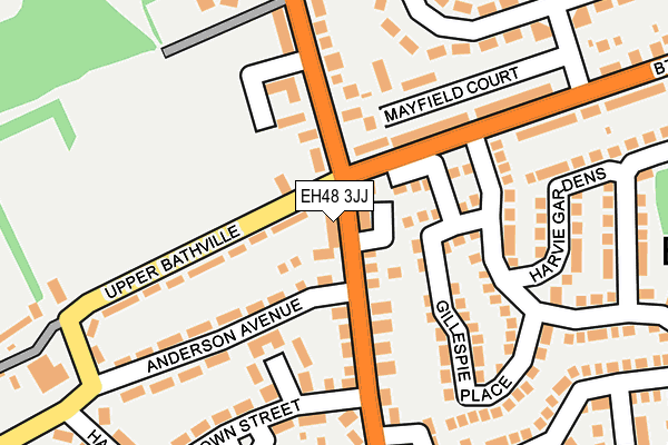 EH48 3JJ map - OS OpenMap – Local (Ordnance Survey)