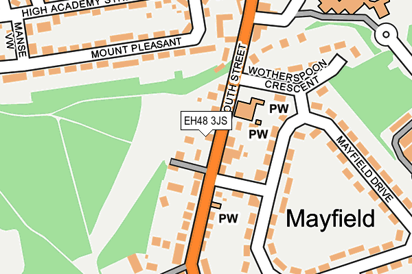 EH48 3JS map - OS OpenMap – Local (Ordnance Survey)