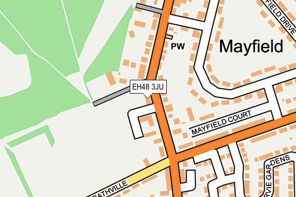 EH48 3JU map - OS OpenMap – Local (Ordnance Survey)