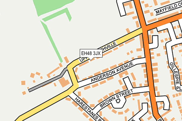 EH48 3JX map - OS OpenMap – Local (Ordnance Survey)