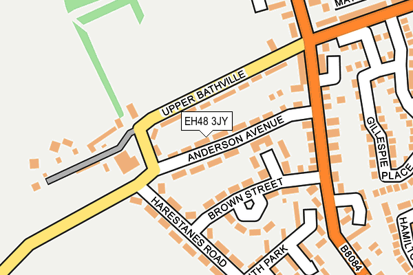 EH48 3JY map - OS OpenMap – Local (Ordnance Survey)