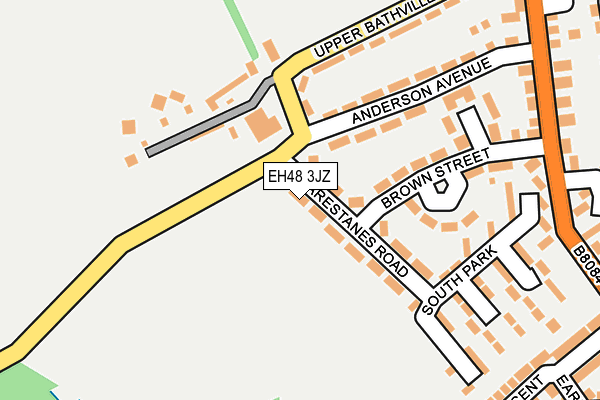EH48 3JZ map - OS OpenMap – Local (Ordnance Survey)