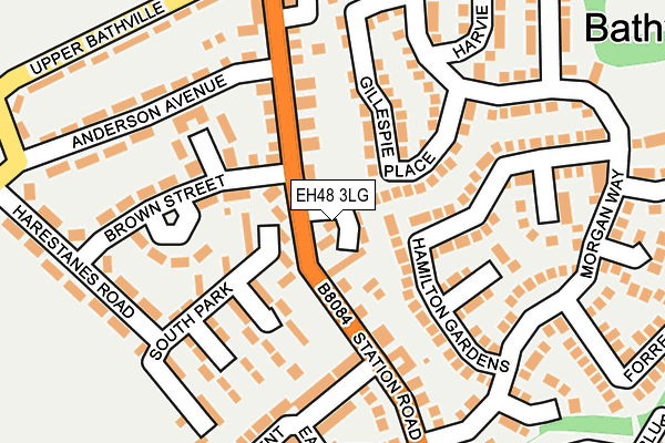 EH48 3LG map - OS OpenMap – Local (Ordnance Survey)