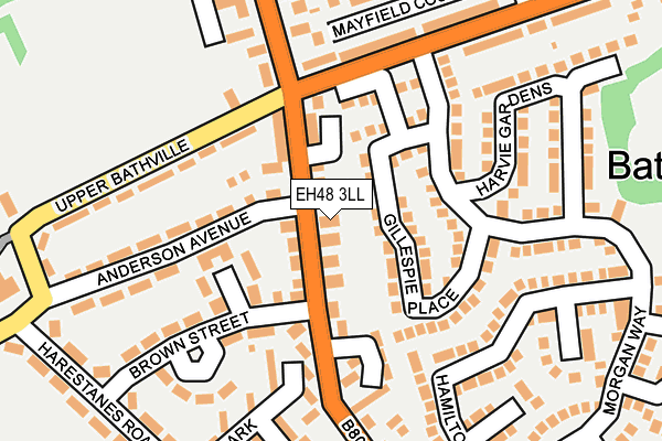 EH48 3LL map - OS OpenMap – Local (Ordnance Survey)