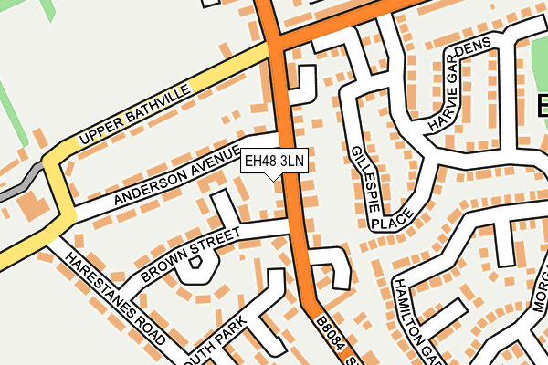 EH48 3LN map - OS OpenMap – Local (Ordnance Survey)