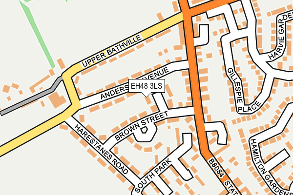 EH48 3LS map - OS OpenMap – Local (Ordnance Survey)