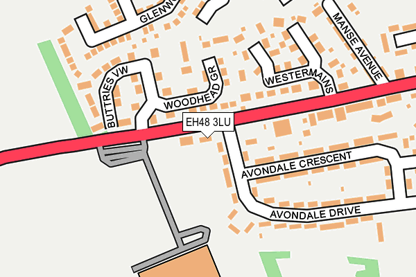 EH48 3LU map - OS OpenMap – Local (Ordnance Survey)