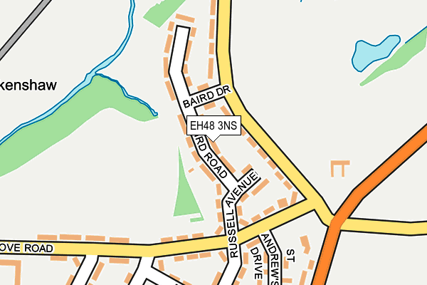 EH48 3NS map - OS OpenMap – Local (Ordnance Survey)