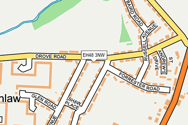 EH48 3NW map - OS OpenMap – Local (Ordnance Survey)