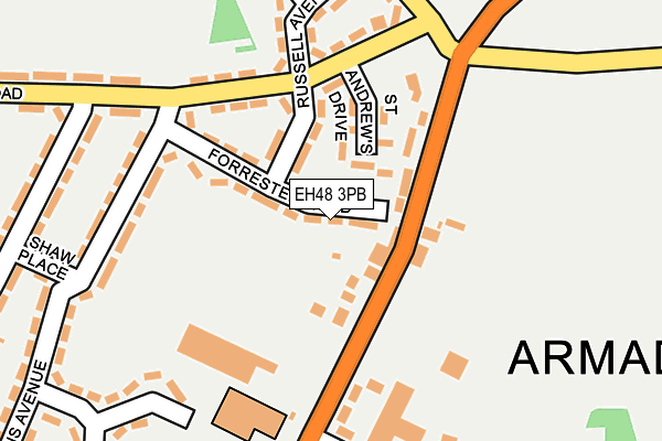 EH48 3PB map - OS OpenMap – Local (Ordnance Survey)