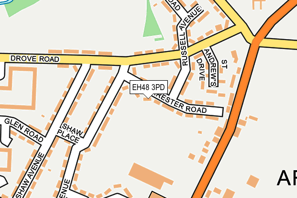 EH48 3PD map - OS OpenMap – Local (Ordnance Survey)