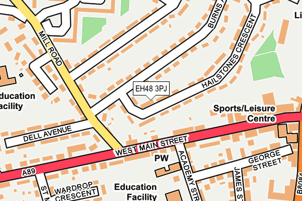 EH48 3PJ map - OS OpenMap – Local (Ordnance Survey)