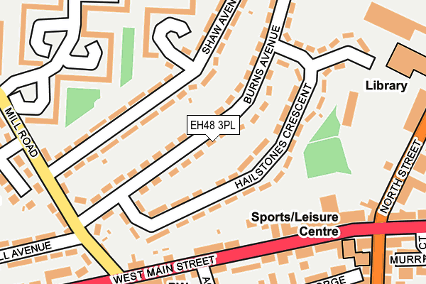 EH48 3PL map - OS OpenMap – Local (Ordnance Survey)
