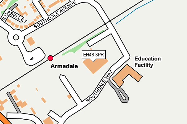 EH48 3PR map - OS OpenMap – Local (Ordnance Survey)