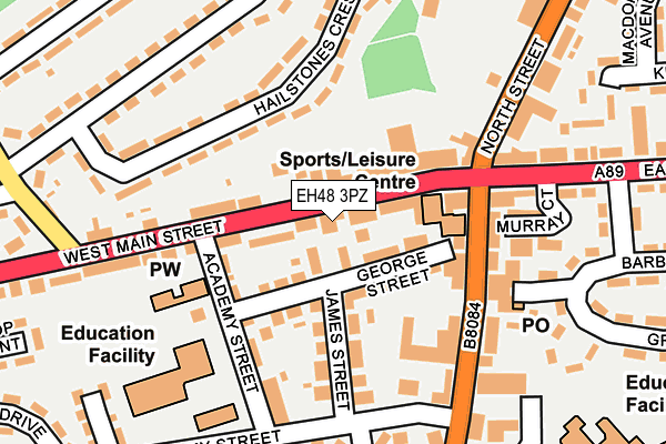 EH48 3PZ map - OS OpenMap – Local (Ordnance Survey)