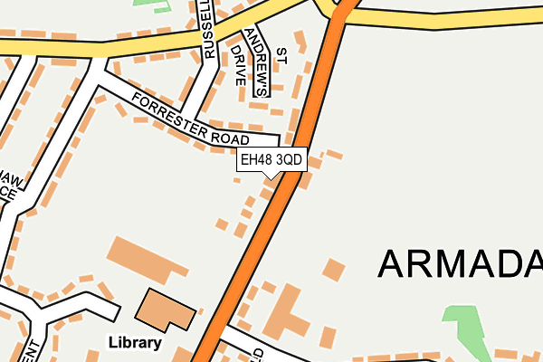 EH48 3QD map - OS OpenMap – Local (Ordnance Survey)