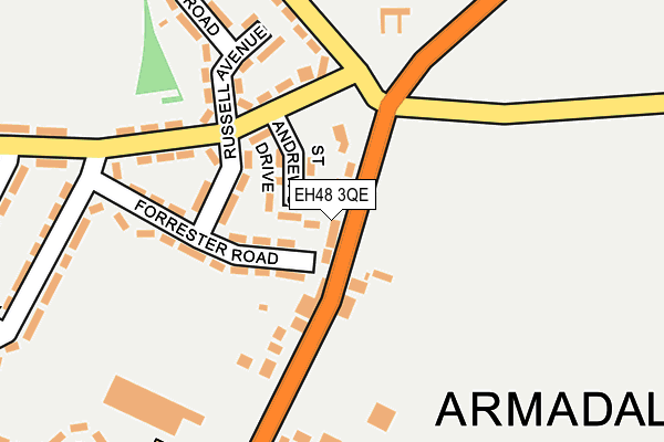 EH48 3QE map - OS OpenMap – Local (Ordnance Survey)