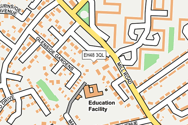 EH48 3QL map - OS OpenMap – Local (Ordnance Survey)
