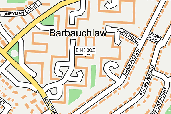 EH48 3QZ map - OS OpenMap – Local (Ordnance Survey)