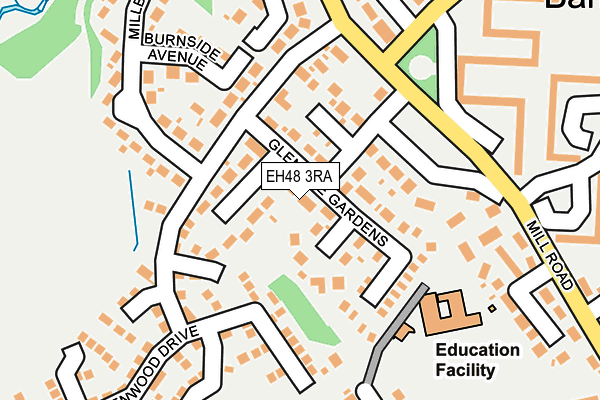 EH48 3RA map - OS OpenMap – Local (Ordnance Survey)