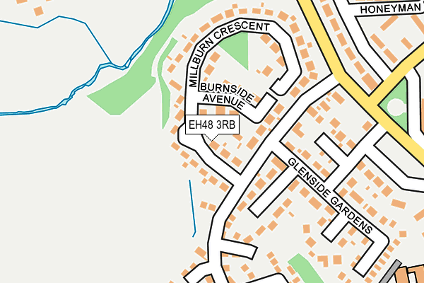 EH48 3RB map - OS OpenMap – Local (Ordnance Survey)