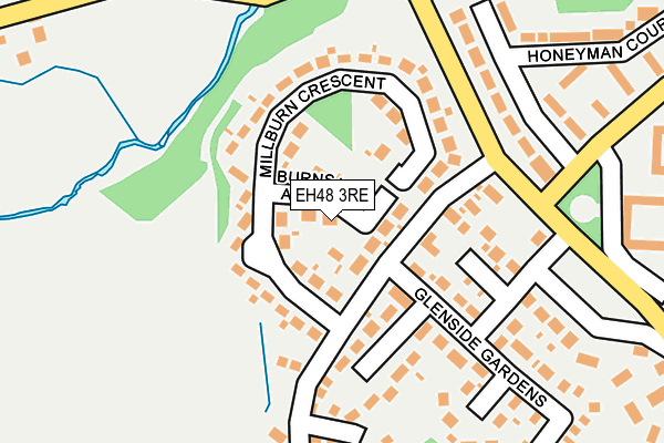 EH48 3RE map - OS OpenMap – Local (Ordnance Survey)