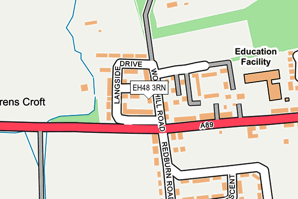 EH48 3RN map - OS OpenMap – Local (Ordnance Survey)