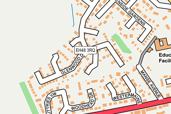 EH48 3RQ map - OS OpenMap – Local (Ordnance Survey)