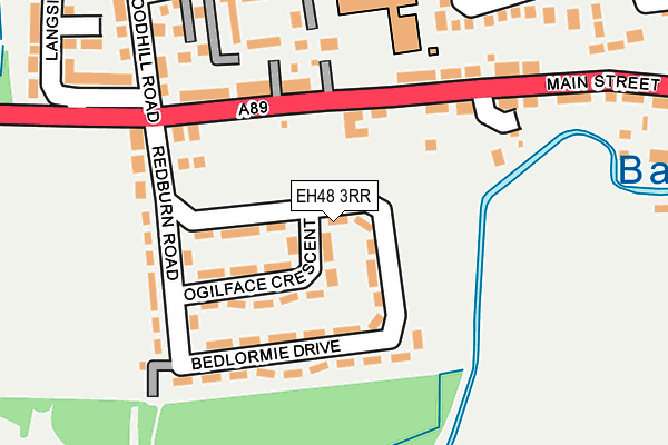 EH48 3RR map - OS OpenMap – Local (Ordnance Survey)