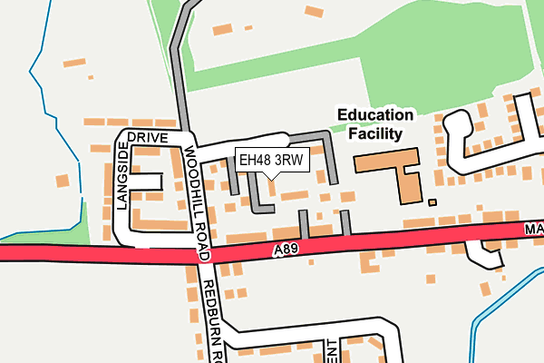 EH48 3RW map - OS OpenMap – Local (Ordnance Survey)