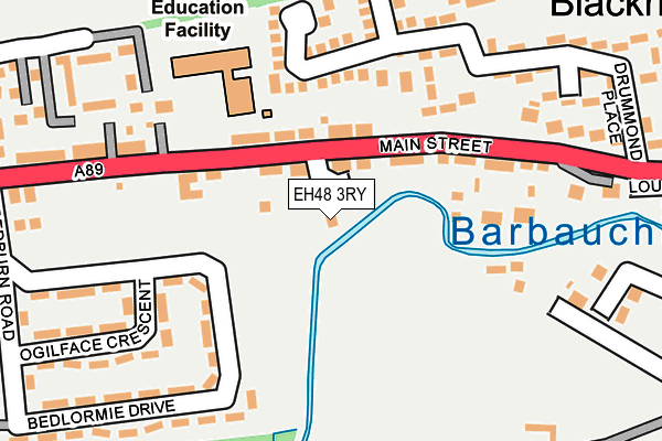 EH48 3RY map - OS OpenMap – Local (Ordnance Survey)