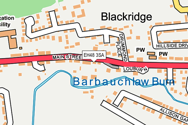 EH48 3SA map - OS OpenMap – Local (Ordnance Survey)