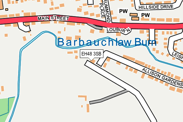 EH48 3SB map - OS OpenMap – Local (Ordnance Survey)