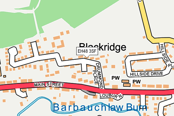 EH48 3SF map - OS OpenMap – Local (Ordnance Survey)