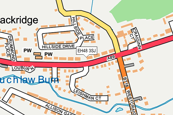 EH48 3SJ map - OS OpenMap – Local (Ordnance Survey)