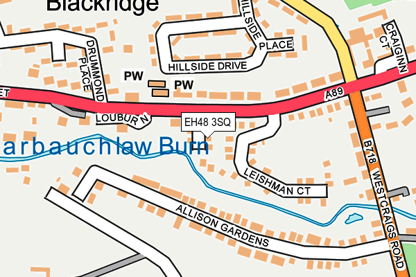 EH48 3SQ map - OS OpenMap – Local (Ordnance Survey)