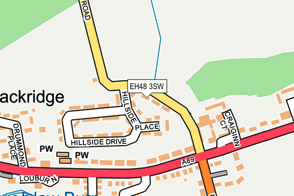 EH48 3SW map - OS OpenMap – Local (Ordnance Survey)