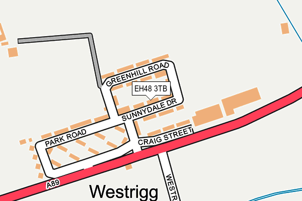 EH48 3TB map - OS OpenMap – Local (Ordnance Survey)