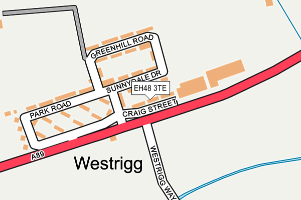 EH48 3TE map - OS OpenMap – Local (Ordnance Survey)