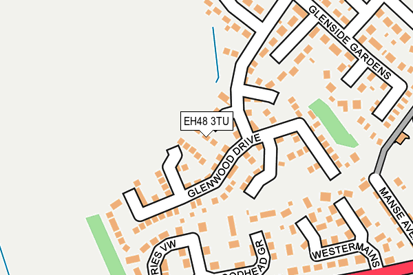 EH48 3TU map - OS OpenMap – Local (Ordnance Survey)