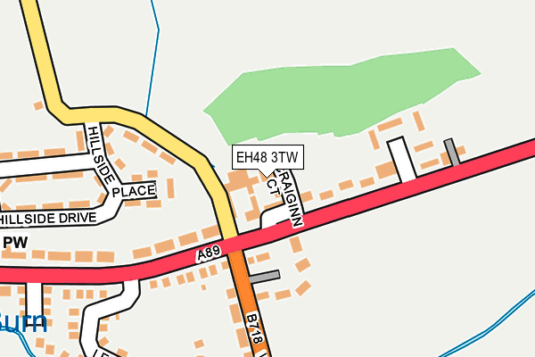 EH48 3TW map - OS OpenMap – Local (Ordnance Survey)