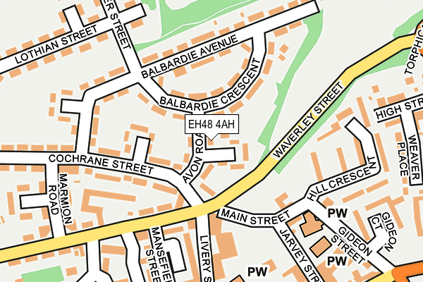 EH48 4AH map - OS OpenMap – Local (Ordnance Survey)