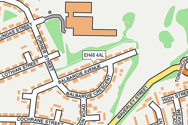EH48 4AL map - OS OpenMap – Local (Ordnance Survey)