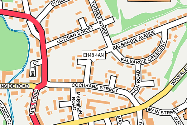 EH48 4AN map - OS OpenMap – Local (Ordnance Survey)
