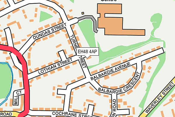 EH48 4AP map - OS OpenMap – Local (Ordnance Survey)