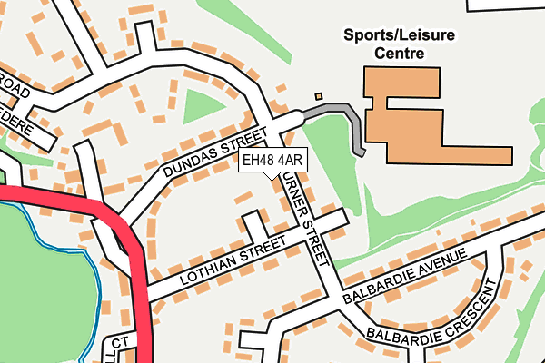 EH48 4AR map - OS OpenMap – Local (Ordnance Survey)