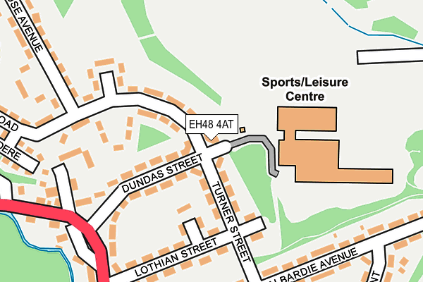 EH48 4AT map - OS OpenMap – Local (Ordnance Survey)