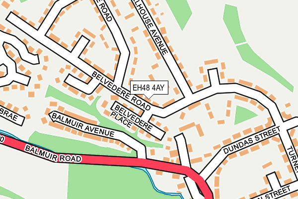EH48 4AY map - OS OpenMap – Local (Ordnance Survey)